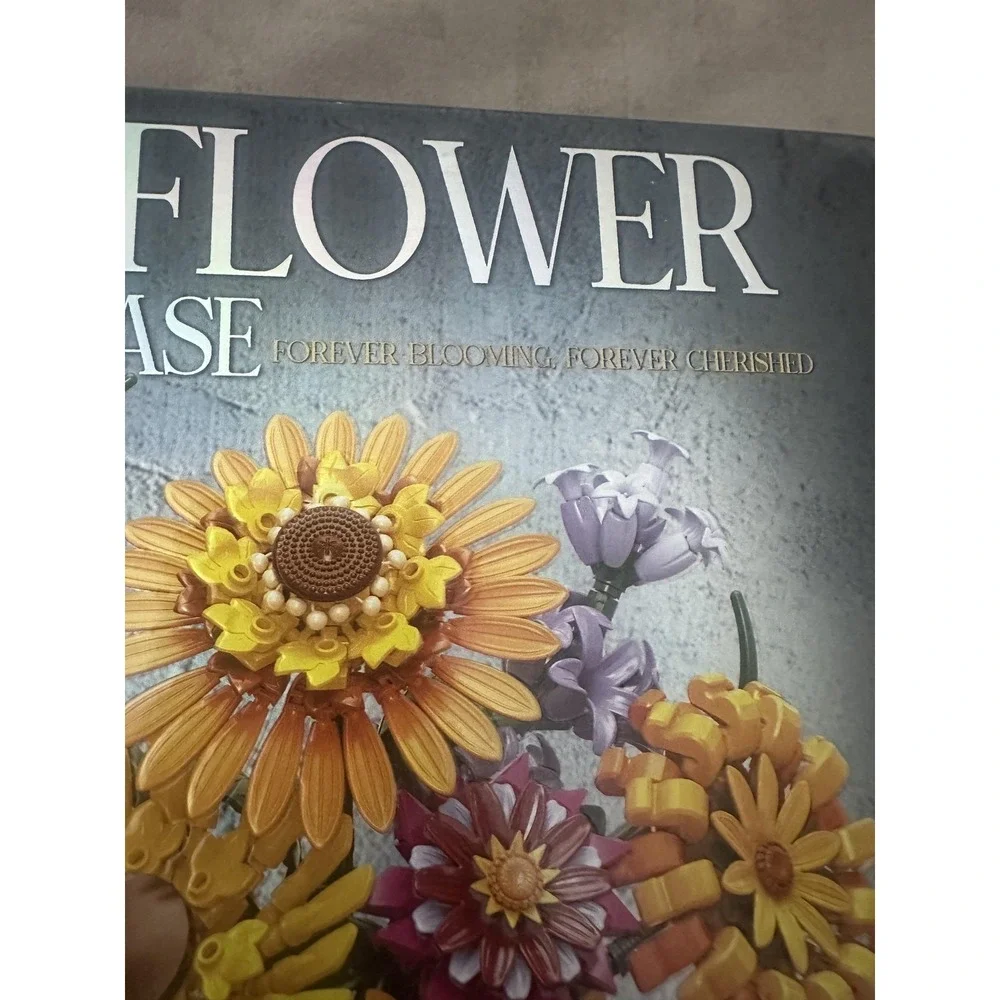 Asoulin Sunflower With Vase Flower Bouquet‎ Building Blocks Set 1065pcs 14+ New